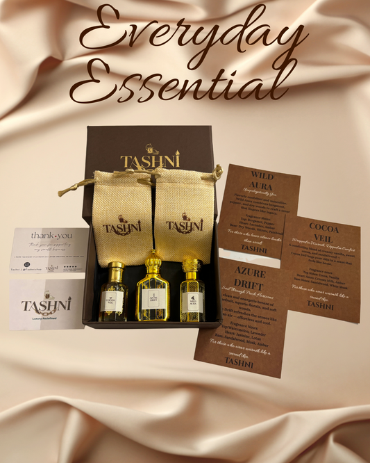 🌿 Everyday Essential Combo Fragrances: Cocoa Veil, Azure Drift, Wild Aura